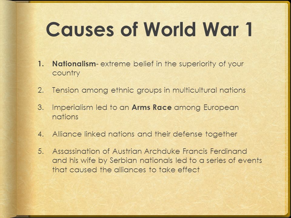 The 4 M-A-I-N Causes Of World War One